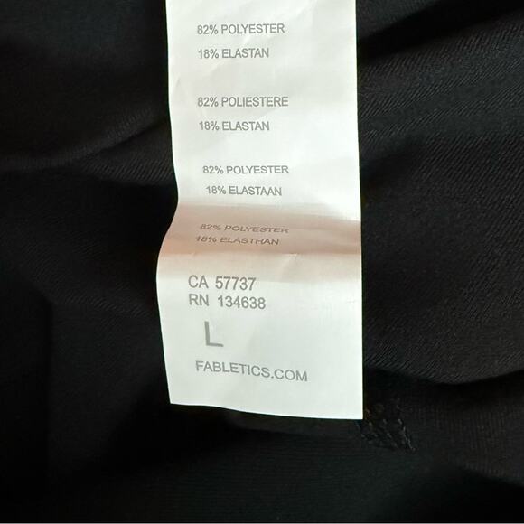 Fabletics NEW Oasis PureLuxe High Waisted Pocket Kick Flare Black Leggings Large - Picture 7 of 7